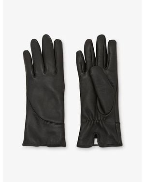 Reiss Georgia Leather Gloves - Black
