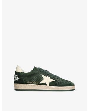 Golden Goose Ball Star Suede Low-Top Trainers - Green