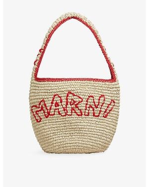 Marni Nassa Small Raffia Hobo Bag - Pink