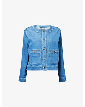 Mother The Stashed Picky Denim Jacket - Blue