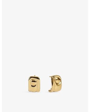 Monica Vinader Amaia Small 18Ct- Vermeil Hoop Earrings - Metallic