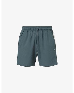 Vuori Crosscourt Pro Logo-Print Woven Shorts - Grey