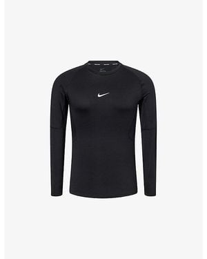 Nike Pro Dri-Fit Tight Long-Sleeve Fitness Top - Blue