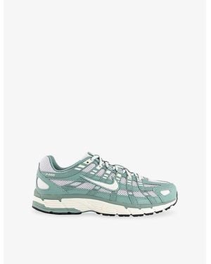 Nike P-6000 Mesh And Leather Trainers - Blue