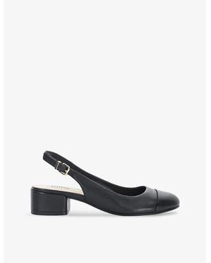 Dune Casing Sling-Back Heeled Leather Ballet Flats - Blue
