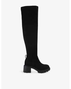 KG by Kurt Geiger True Heeled Suede Knee-High Boots - Black