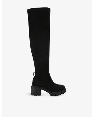 KG by Kurt Geiger True Heeled Suede Knee-High Boots - Black