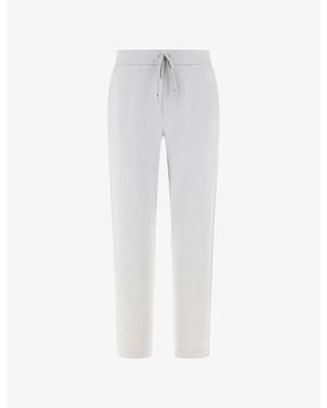 BOGGI Scuba Tech-Patch Cotton-Jersey Trousers - White