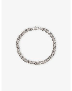 Gld Reptile 14Ct- Plated And Pavé Cubic-Zirconia Link Chain - Metallic