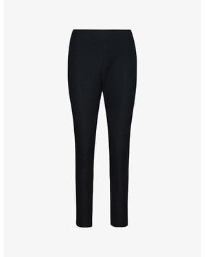 Whistles Tapered Mid-Rise Stretch-Twill Trousers - Black