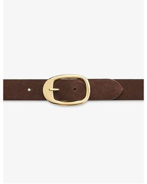Whistles Suede Buckle Belt - Brown