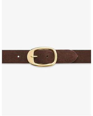 Whistles Suede Buckle Belt - Brown