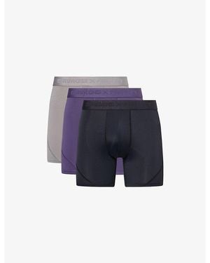 Savage x Fenty Shadow Fit Pack Of Three Jersey Boxer Briefs - Blue