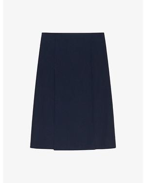 Marni Techno Wool-Blend Midi Skirt - Blue
