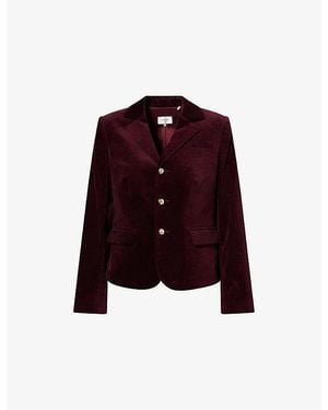 FRAME The Velvet Smart Cotton-Blend Blazer - Red