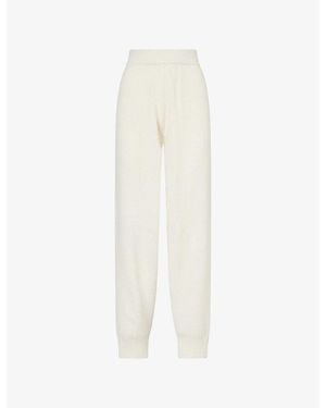 Calvin Klein Lounge Slim-Leg Plush-Terry Jogging Bottoms - White