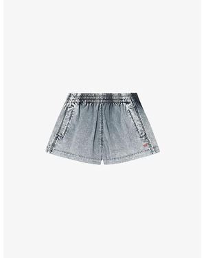 DIESEL S-Ound Denim-Effect Woven Shorts - Blue