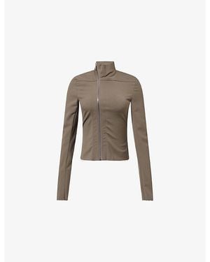 Rick Owens Gary Asymmetrical-Zip Wool-Blend Jacket - Natural
