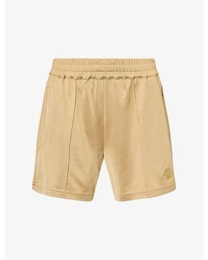 Jay3Lle Brand-Patch Jersey Shorts - Natural