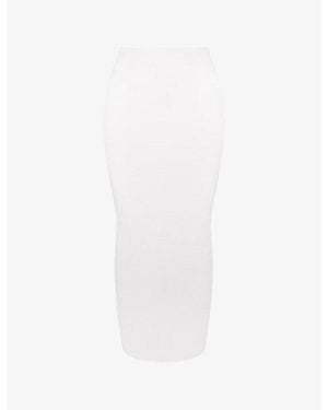 House Of Cb Eden Mid-Waist Cotton-Twill Maxi Skirt - White