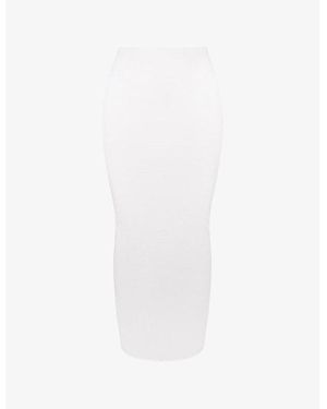 House Of Cb Eden Mid-Waist Cotton-Twill Maxi Skirt - White