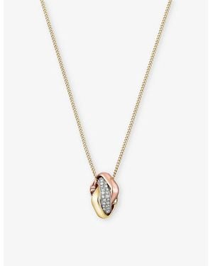 Cartier Trinity 0.39Ct Brilliant-Cut Diamond 18Ct, And Rose- Pendant Necklace - Metallic