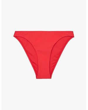 Reiss Carina Mid-Rise Bikini Briefs - Red