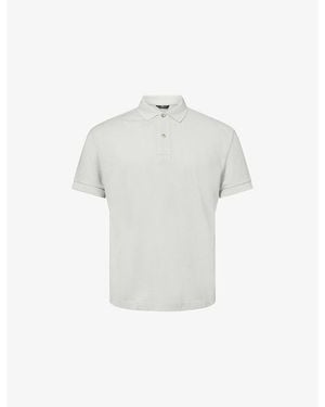 7 For All Mankind Short-Sleeve Cotton-Blend Polo Top - White