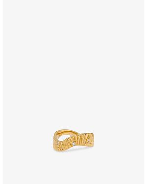Astley Clarke Raye 18Ct And Lab-Grown Sapphire Ring - Metallic