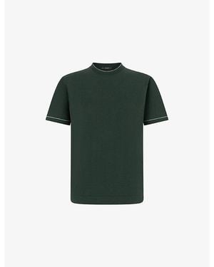 BOGGI Crew-Neck Cotton Crêpe Knit T-Shirt - Green