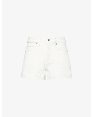 GOOD AMERICAN Good Girlfriend Denim Shorts - White