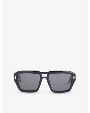 Tom Ford Icon Tf1202 Square-Shape Acetate Sunglasses - Grey