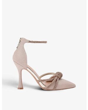 KG by Kurt Geiger Ava Knot-Embellished Faux-Leather Heeled Sandals - White