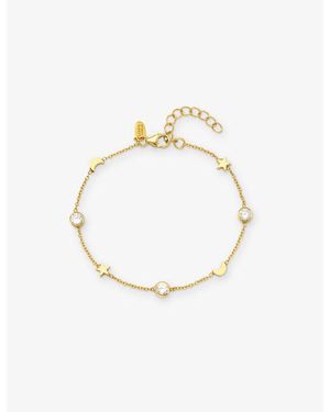La Maison Du Couturier Assya London Celeste 18Ct Vermeil And Cubic Zirconia Bracelet - Metallic