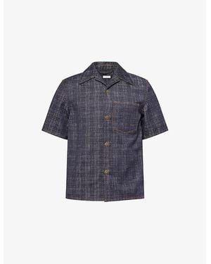 Burberry Spread-Collar Cotton Denim Shirt - Blue