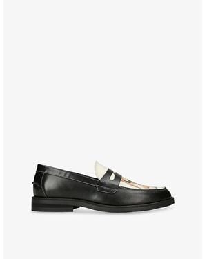 Duke & Dexter Wilde Pin Up Ii Leather Penny Loafers - Black