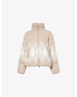 Varley Belinda Padded Knitted Jacket - Natural
