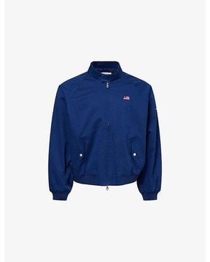 Cole Buxton Rodeo Embroidered-Logo Cotton Bomber Jacket - Blue