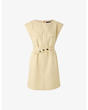 Soeur Imane Flap-Pocket Cotton And Linen Mini Dress - Natural