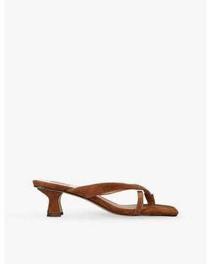 Dolce Vita Brevel Suede Heeled Sandals - Brown