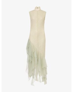 De La Vali Morwen Lace Midi Dress - Green