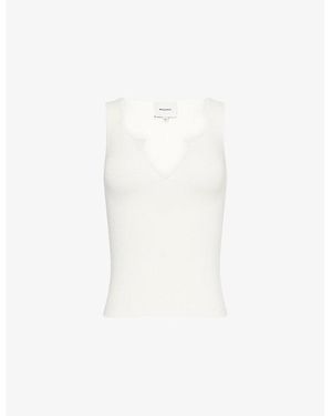 Reformation Rylie Slim-Fit Knitted Tank Top - White
