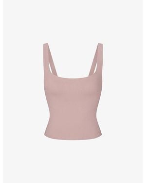 NikeSKIMS Matte Square-Neck Jersey Tank Top - Pink