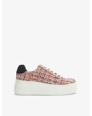 Dune Episode 2 Flatform Tweed Low-Top Trainers - Pink