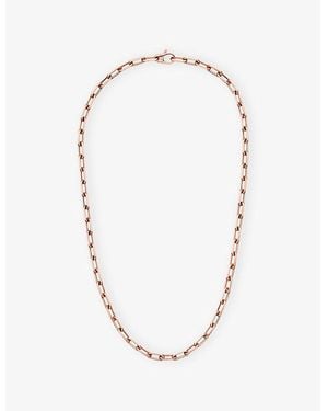 Cartier Santos De Small 18Ct Rose- Chain Necklace - Metallic