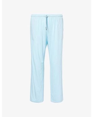 Derek Rose Basel 25 Modal-Jersey Trousers - Blue