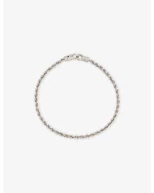 Tom Wood Rope Rhodium-Plated 925 Sterling Bracelet - White