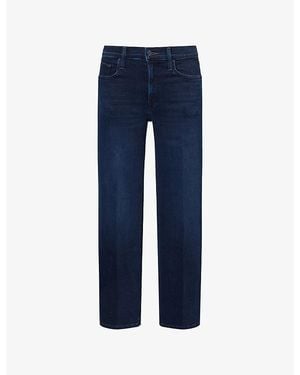 Mother The Mr Rambler Zip Ankle Cotton-Blend Denim Jeans - Blue
