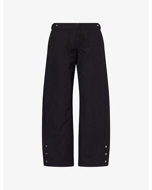 Peachy Den Jagger Wide-Leg Cotton Pants - Blue