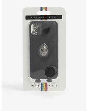 Kurt Geiger Quilted Iphone 12 Case With Chain - Black